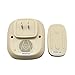 SadoTech Wireless Doorbells for Home, Apartments, Businesses, Classrooms, etc. - 1 Door Bell Ringer & 1 Plug-In Chime Receiver, Battery Operated, Easy-to-Use, Wireless Doorbell w/LED Flash, Beige