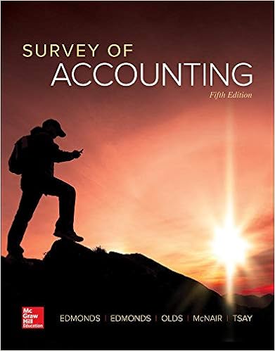 Survey Of Accounting 9781259631122 Edmonds Thomas Edmonds Christopher Olds Philip Mcnair Frances Tsay Bor Yi Books 