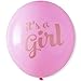 Baby Shower Decorations For Girl Kit: Its A Girl 9 Piece Balloon Set with Ribbon and Strung Banner Pink / Gold / White | Hang on Wall Door Table | Pregnancy Announcement Gender Reveal Party
