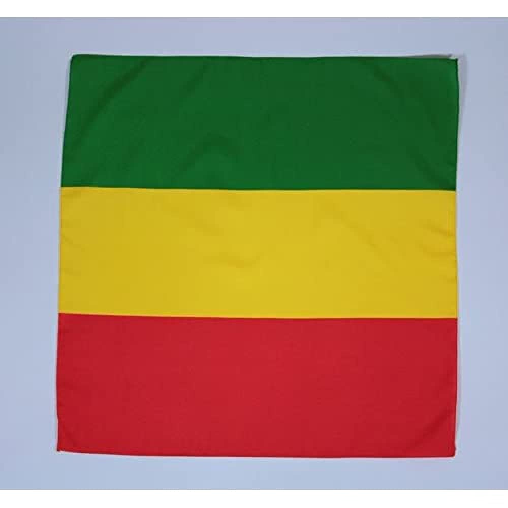 AZ FLAG - Ethiopia without arms Bandana Flag - 20'' x 20'' - 100% Polyester Ethiopian civil Small Banner - Fade Resistant - Vivid Colors - 20x20 in - 50x50 Cm