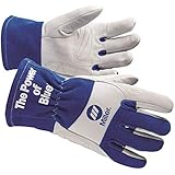 Miller ELECTRIC263354 Welding Gloves, L, Wing, 10In, Blue/White, PR
