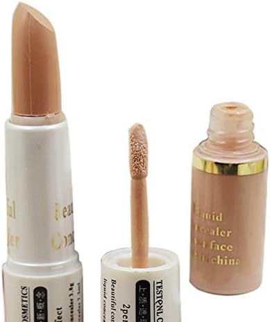 clifcragrocL Concealer Stick,Face Concealer Dual Head Brightening Makeup Dark Circle Blemish Hide Foundation Dark Skin