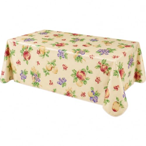 Broder Flannel Backed Apple Fruit Tablecloth