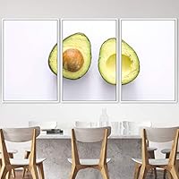 3 Piece Framed Canvas Wall Art Colorful Avocado Canvas Prints Home Artwork Decoration for Living Room,Bedroom - 16