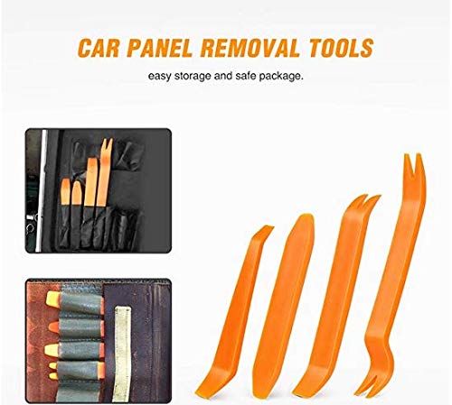 Yirind 4Pcs Auto Door Clip Panel Trim Removal Tool Kits for Car Dash Radio Audio Installer Pry Tool