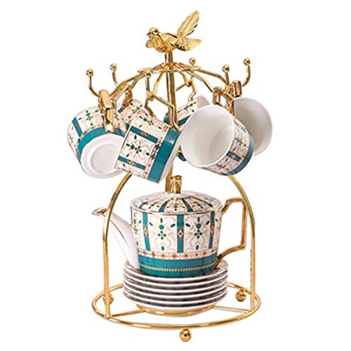 Set Da Tè Europeo Classico 15 pezzi Afternoon Tea Set di bicchieri for caffè Servizio da tè in porcellana smaltata in…