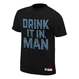 Chris Jericho Drink It In Man WWE Authentic Black T-shirt New