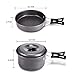 Lion Camping Cookware Mess Kit Lightweight 11 Pieces Non Stick Cooking Pot Pan with Bowl Spoon and Mini Stainless Steel Tongs for Outdoor Backpacking Hiking Picnicthumb 2