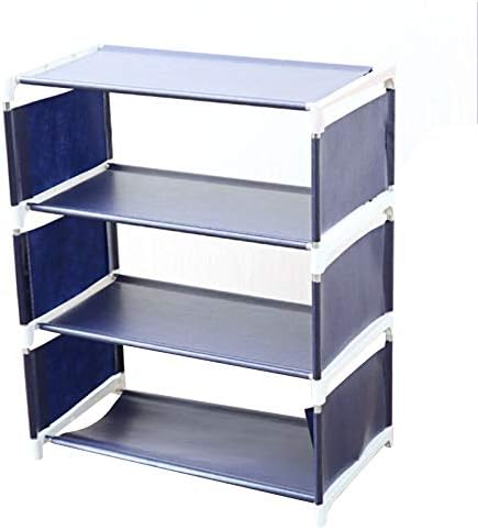 シューズラック4段 玄関収納 靴棚 組み立て式 靴箱 下駄箱 予約 シューズボックス スリム 小物 ブーツ収納 軽量 収納棚 省スペース 大容量 褐色 くつ収納 おしゃれ