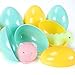 B Bascolor 12 PCS Filled Easter Eggs Plastic Surprise Eggs Easter Basket Stuffers Fillers Prefilled Easter Toys with Mochi Squishy Stress Relief Toys for Kids Easter Party Favors