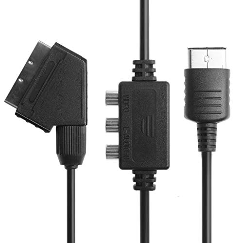 FidgetKute RGB Scart TV Lead DC Console Cable Cord with AV Box Adapter for Sega Dreamcast