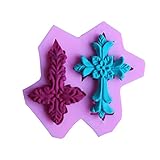 Witkey 2 Cavity Cross Shape Non Stick Silicone Mold Fondant Chocolate Molds Candy Molds Baking Cookie Mould Soap Decorating Molds