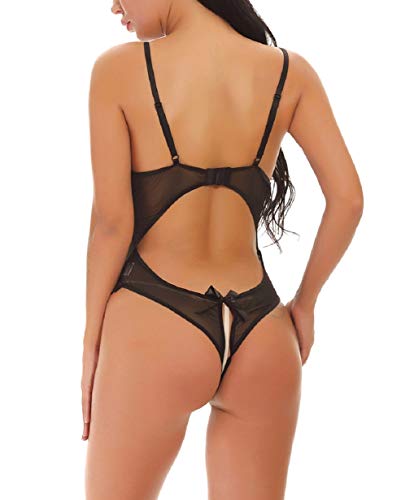 Tuopuda-Lingerie-Donna-Sexy-Pizzo-Babydoll-Trasparente-Camicia-da-Notte-Seno-Nudo-Lingerie-Taglie-Forti-Halter-Aprire-La-Crotch-Biancheria-Intima-Prospettiva-Pigiama