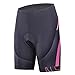 beroy Bike Shorts with 3D Gel Padded,Womens Gel Cycling Shorts(L,Light Pink)