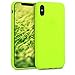 kwmobile TPU Silicone Case for Apple iPhone Xs - Soft Flexible Shock Absorbent Protective Phone Cover - Neon Yellow