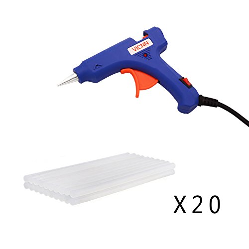 Hot Glue Gun, Mini Hot Melt Glue Gun Rapid Heating Technology Hot Glue Gun with 20pcs Glue Sticks High Temperature Melting Glue Gun Kit Flexible Trigger for DIY Small Craft Projects&Sealing and Quick