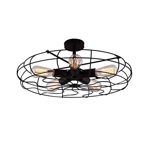 Beyonds Industrial Vintage Chandelier Mounted Metal Ceiling Lamp, 18.1" x 10.2", Modern Chandelier Pendant Light Fixtures for Living Room, Dining Room, Bedroom, Foyer, Hallway, Bar