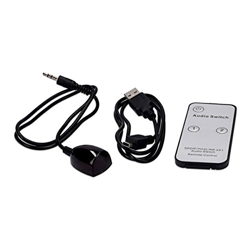 kwmobile digital audio distributor switch 2way selector switch for