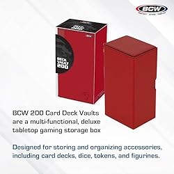 BCW Deck Vault-LX 200 - Red | Premium Card Deck Box