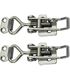 National Hardware V1843 Lockable Draw Catch – Zinc Plated Steel Surface-Mount Latch For Cabinets & Boxes