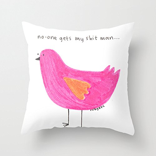 Amazon Com Cute Pink Birds Throw Pillow Covers Decorative Pillow