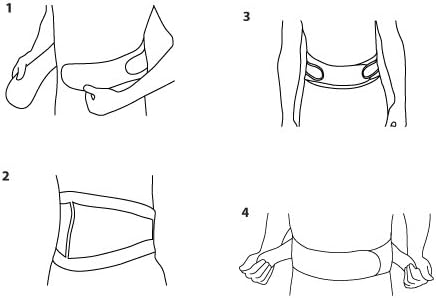 Lumbar Belt, Hip, Lower Back Support (L/Blue) NO Stays, Non Sweat - ODOURLESS, Rash-Free Alternative to Neoprene/Latex Products. Unisex. - Image 4