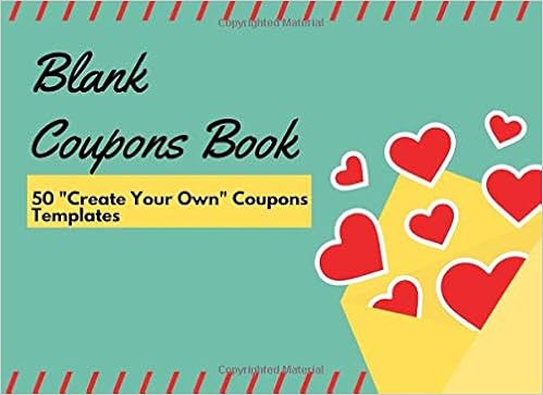 Blank Coupons Book 50 Create Your Own Coupons Templates Blank