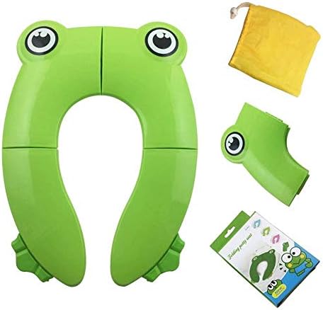 Teabelle Folding Toilet Seat Sado Both Home and Travel WC Cover Above 12 Months and Up to 60 Pounds Reducer Infant WC as Protector for Babies, Toddlers