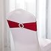 2013newestseller 50PCS Spandex Chair Sashes Bows Elastic Chair Bands with Buckle Slider Sashes Bows for Wedding Party Ceremony Reception Banquet Decorations (Red)