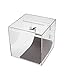 Source One Premium Acrylic Cube Donation Box with Deluxe Rear Open Door and Cam Lock Suggestion Box