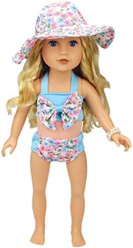 Shero 12-16 Inches Baby Doll's Floral Swimwear 3 pieces set