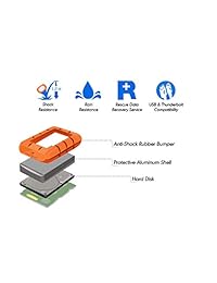 LaCie LaCie - Carcasa rígida de 5 TB para Thunderbolt USB-C (STFS5000800) con DVE