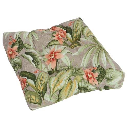 Blazing Needles Outdoor Square Chair Cushion, 19" x 19", Tahiti Sunrise 2 Count