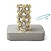 New 132pcs Magnet Construction Set, Magnetic Stick Real Gold Plating Balls Building Blocks Fidget Toys, Metal Puzzle Office Desk Game with Instruction Booklet for Kids and Adults (Upgrade)