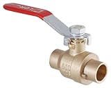 LDR 022 2282 1-Inch Full Port Sweat Ball Valve, Lead Free Brass