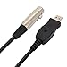 USB Microphone Cable 10Ft, Tanbin 3 Pin USB Male to XLR Female Mic Link Converter Cable Studio Audio Cable Connector Cords Adapter for Microphones or Instruments Recording Karaoke Singing (10ft)