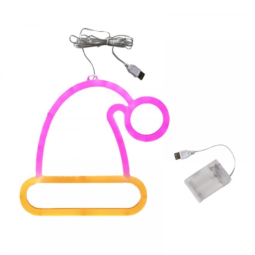 DONGKER Christmas Joy Neon Sign, USB LED Neon Sign Light Xmas Decorations Light up Room Sign for Winter Decor Party Home Bedroom Office Party Wedding Decor