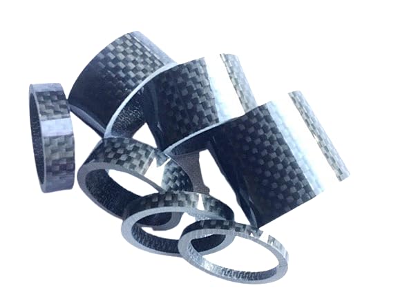 CarbonEnmy Ahead Vorbau Spacer Distanzscheiben Set1 1/8" 3/5/8/10/15/20/30 mm Karbon Glossy Matt neu … (Glossy)