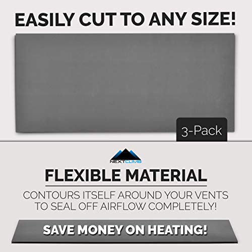 5.5" x 12 " Extra Magnetic Floor Vent Covers (3-Pack) Stronger Magnet for Floor Air Registers (Grey) for RV, Home HVAC, AC and Furnace Vents (Not for Ceiling Vents(