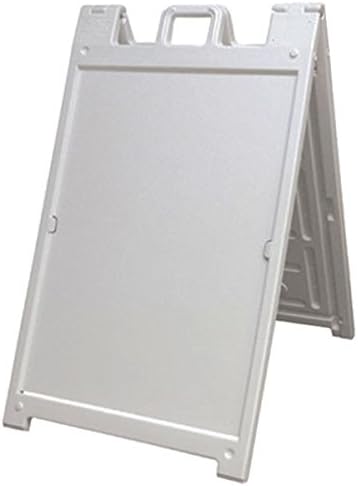 Portable Two-sided A-frame Sign Holder - White - Fits Signs up to 24x36