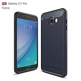 Samsung Galaxy C7 Pro Case, Landee Soft Silicon Resilient Shock Absorption and Carbon Fiber Design Protective Case for Samsung Galaxy C7 Pro(C7Pro-TQ-02)