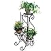 YP 3 Tier Indoor Outdoor Herb Flower Plant Planter 3 Pots Pot Flower Stand Stands with Modern 