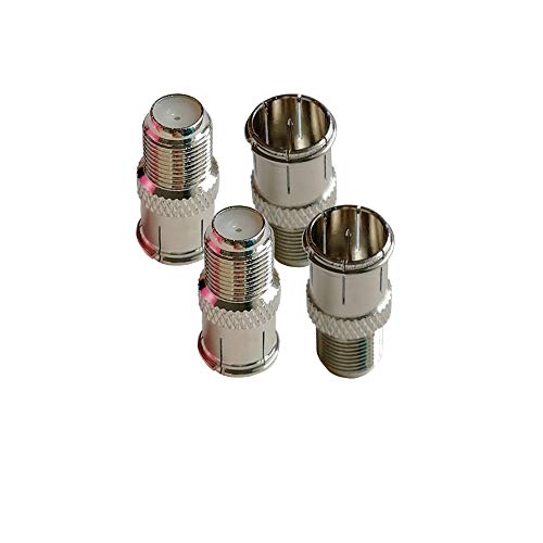 F Jack to F Quick Push On Plug for RVers Satellite Dish Cable TV Internet RV Trailer Coax Cable - 4 pcs F Type Male to Female Coax connectors Adapter ... - Thumbnail 3