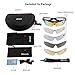 Sireck Sports Sunglasses + 5 Lenses - Polarized - Adult Unisex - UV Protection - Golf, Hiking, Fishing, Cycling - Black - Gray
