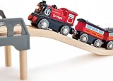 Hape Battery Powered Train Engine No. 1 Red and Black for Ages 3+ view 3
