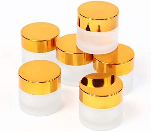 Solid Value ハンドクリーム 容器 遮光 中蓋付き ジャー セット アロマ ハンド クリーム 遮光瓶 ガラス 瓶 ボトル ビン 保存 詰替え 各種6個セット 10ｇ 6個セット