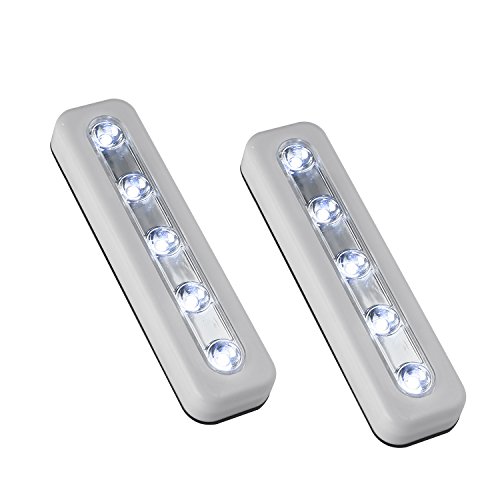 image for VILONG Super Bright DIY Stick-on Anywhere 5-LED Touch Tap Light Push L