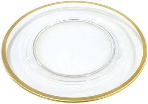 Amazon Com Gold Charger Plates Gold Rim Charger Plate Clear