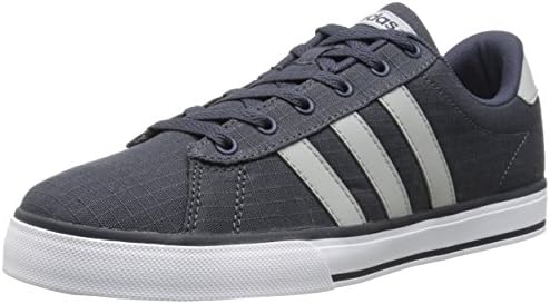 adidas NEO Men's SE Daily Vulc Lifestyle Skateboarding Shoe,Navy/Clear Onix Grey/White,11 M US
