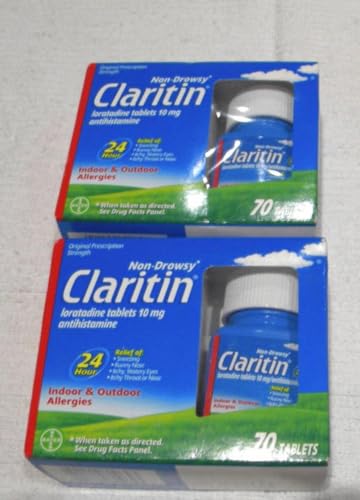 Claritin 24 Hour Allergy Medicine, Non-Drowsy Prescription Strength Allergy Relief, Loratadine Antihistamine Tablets, 140 Count